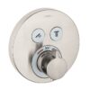 ShowerSelect Round Thermostatic 2-Function Trim – Brushed Nickel