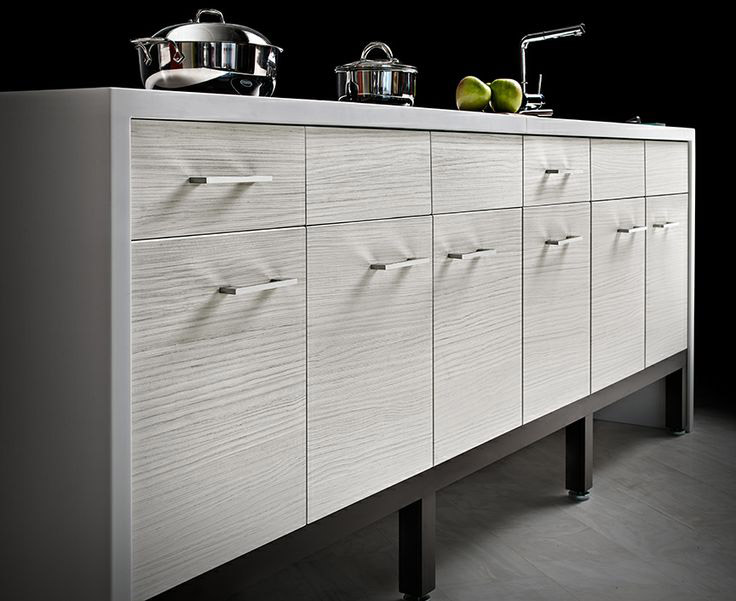 White Textured Kitchen Cabinets – Studio Haus
