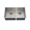 POL2233 Double Rectangular Stainless Steel Sink