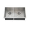POR2233 Double Rectangular Stainless Steel Kitchen Sink
