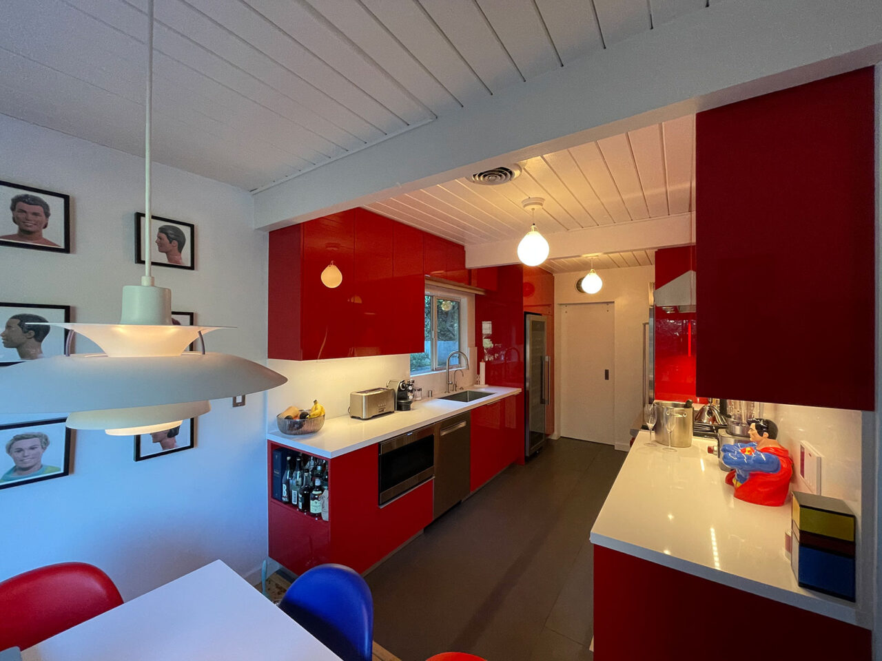 Red High Gloss Kitchen in Pasadena – Studio Haus