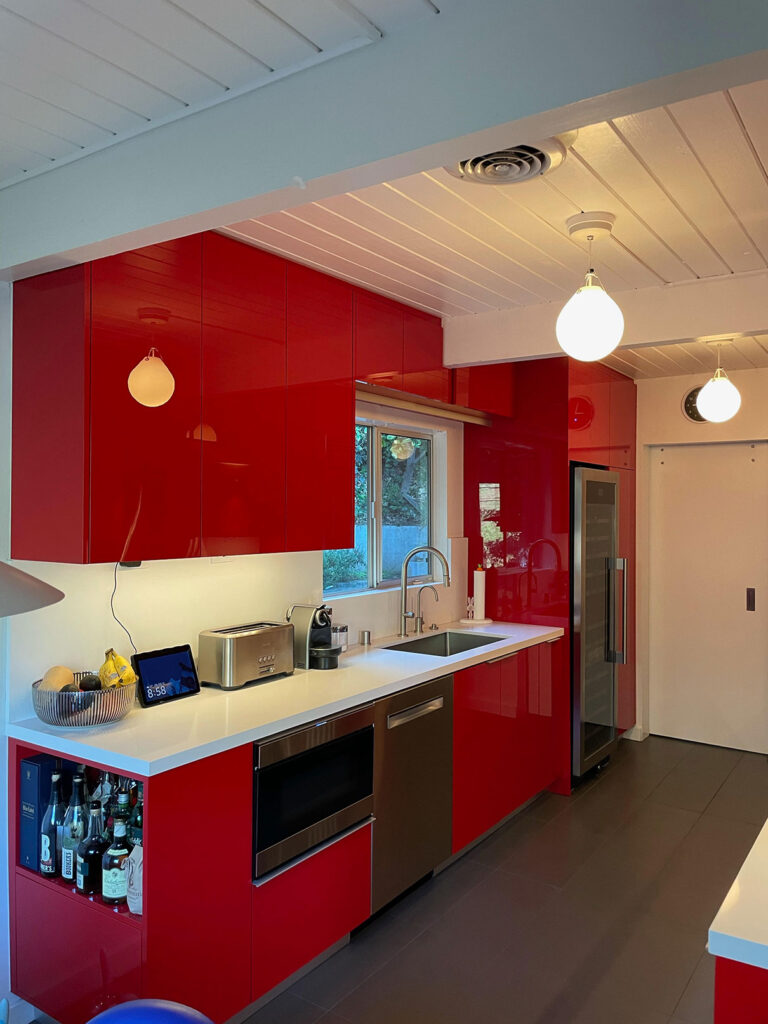 Red High Gloss Kitchen in Pasadena – Studio Haus
