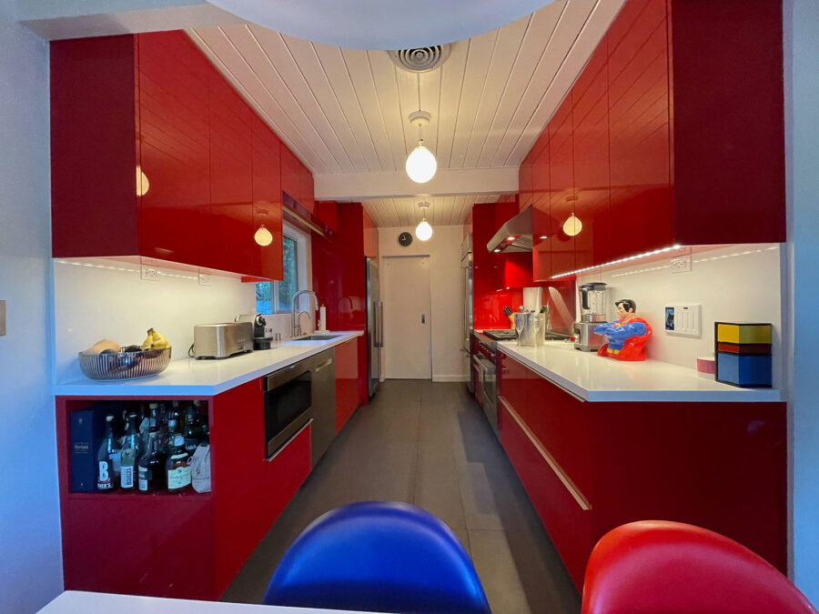 Red High Gloss Kitchen in Pasadena – Studio Haus