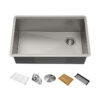 Workstation 32″ Undermount 16 Gauge Stainless Steel Single Bowl Kitchen Sink